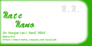 mate mano business card